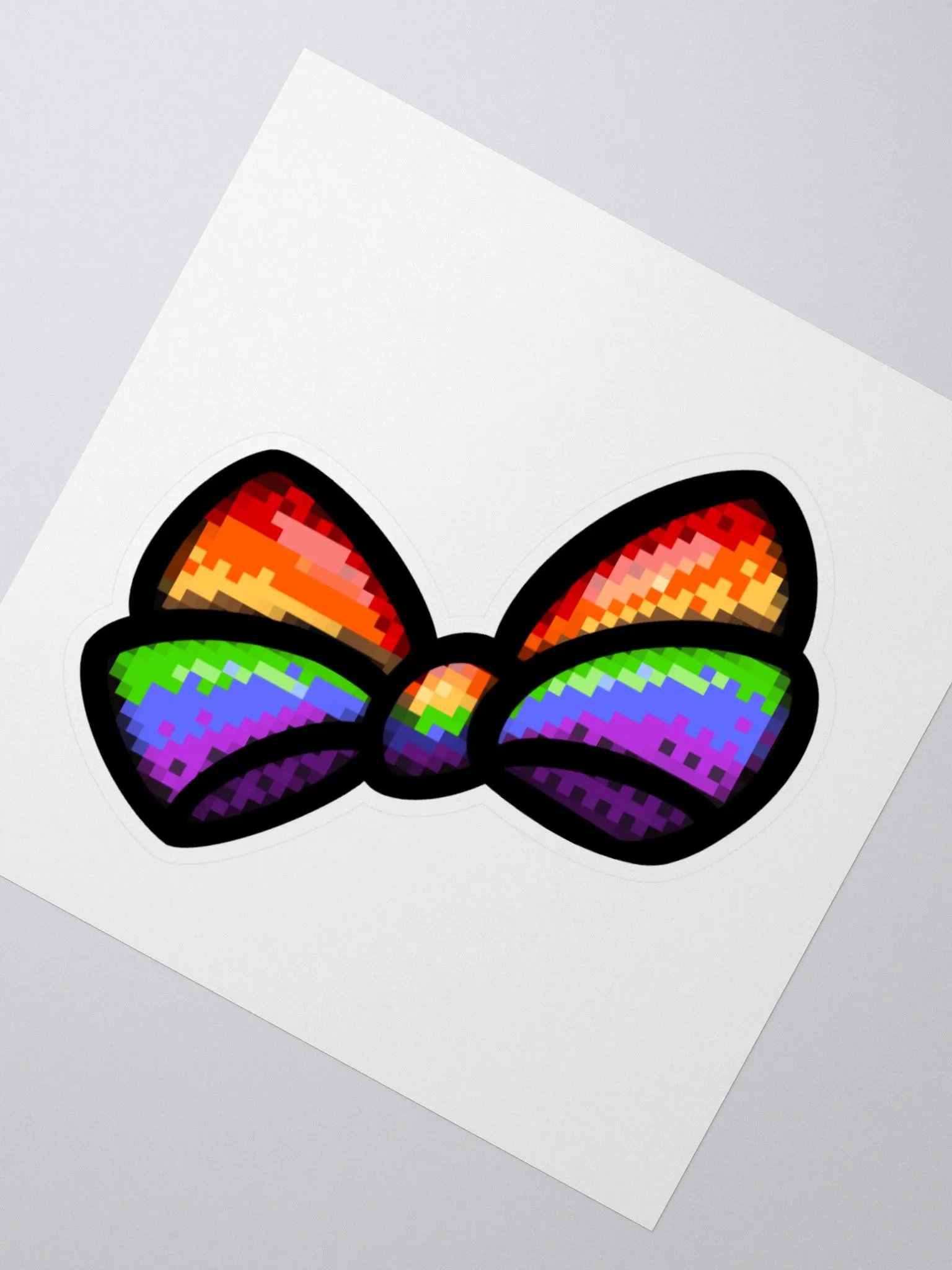 Pixel Pride Bow Sticker product image (5)