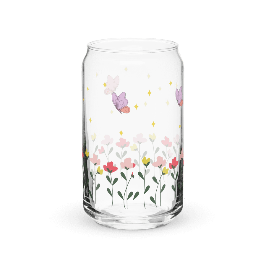 butterfly flower glass cup product image (6)