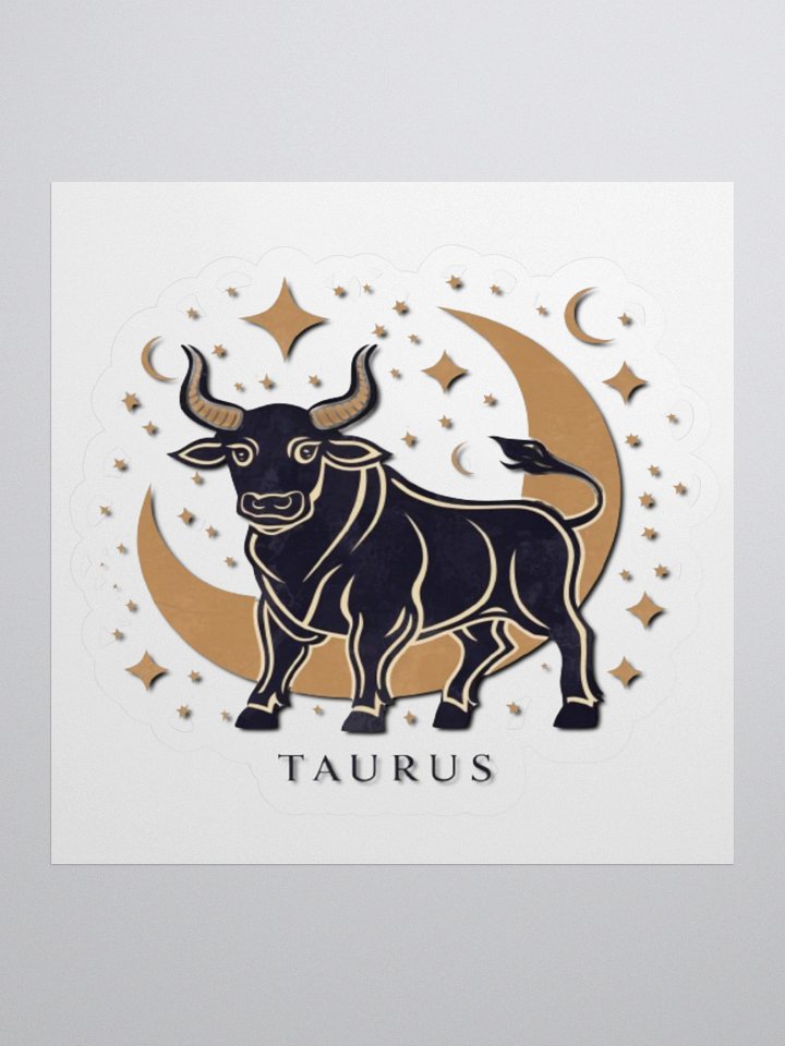 Taurus Zodiac Sticker - Exclusive Bull & Moon Design | TDS Music product image (1)