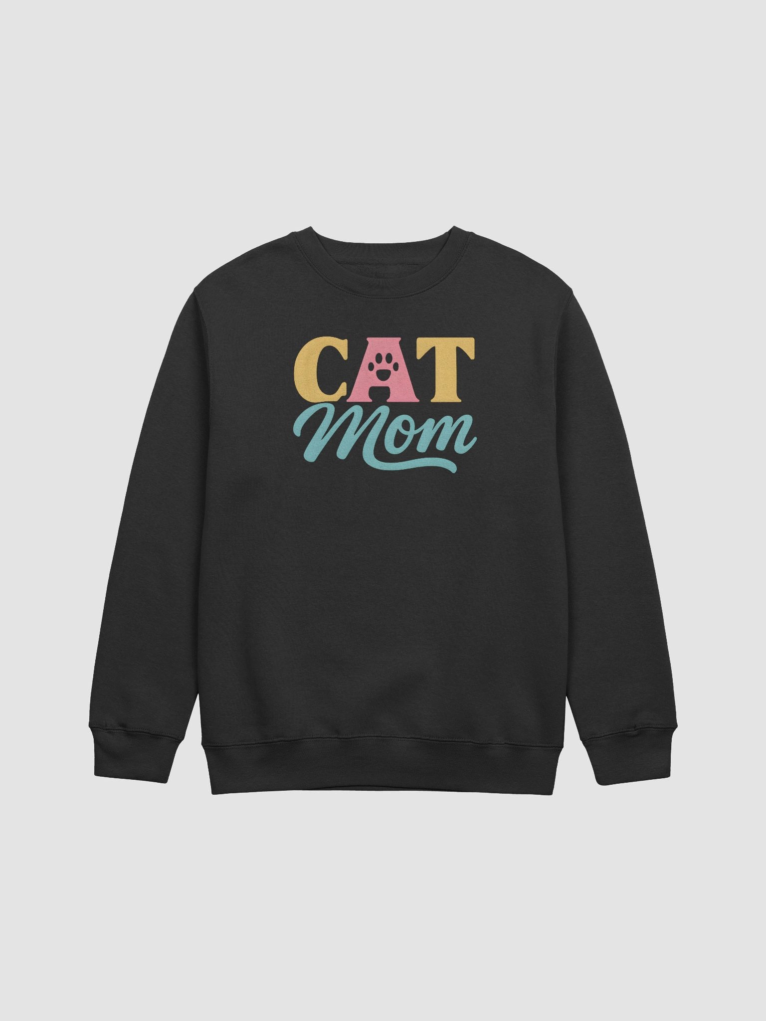 Cat Mom Sweatshirt | Cozy Paw Print Design for Cat Lovers product image (1)