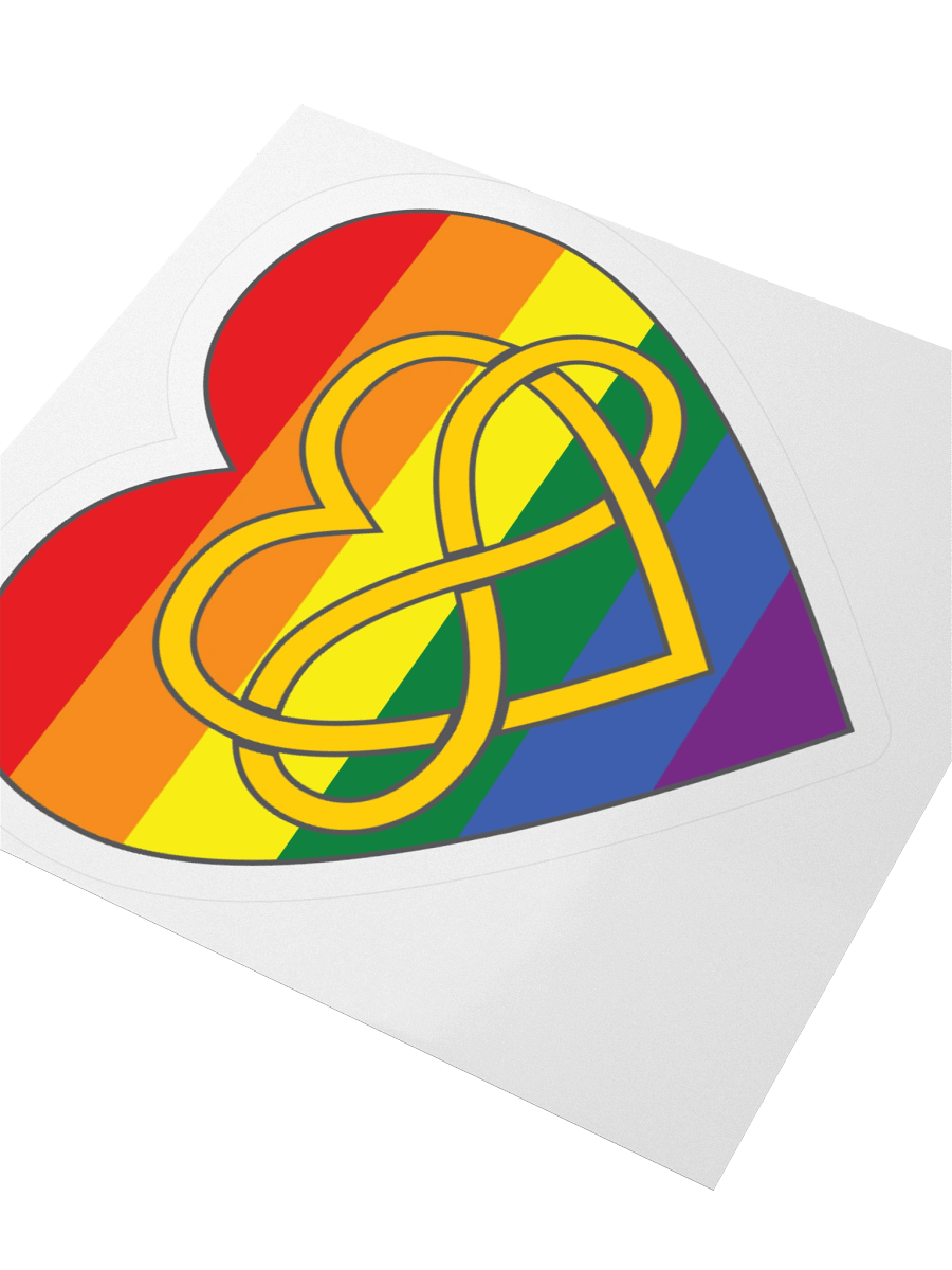 Rainbow Pride Flag Polyamory Infinity Heart Sticker product image (8)