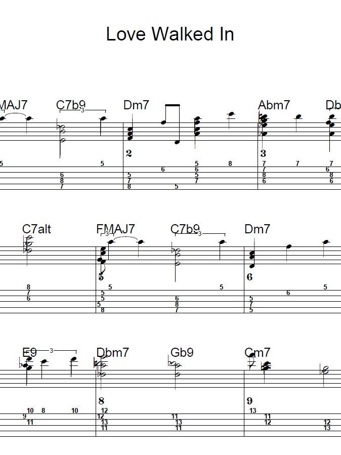 Love walked in - Guitar sheet music product image (1)