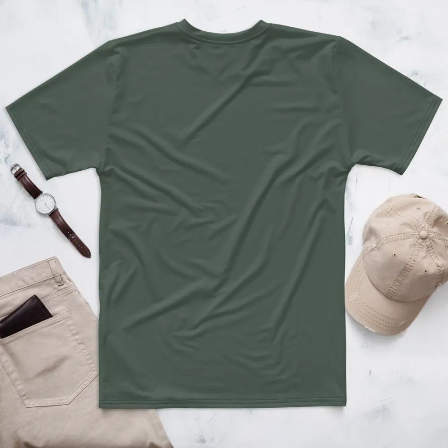 Plain Dark Sage Green Soft Summer Men's Crewneck Polyester Heavyweight Premium T-Shirt by Treasure Pie product image (2)