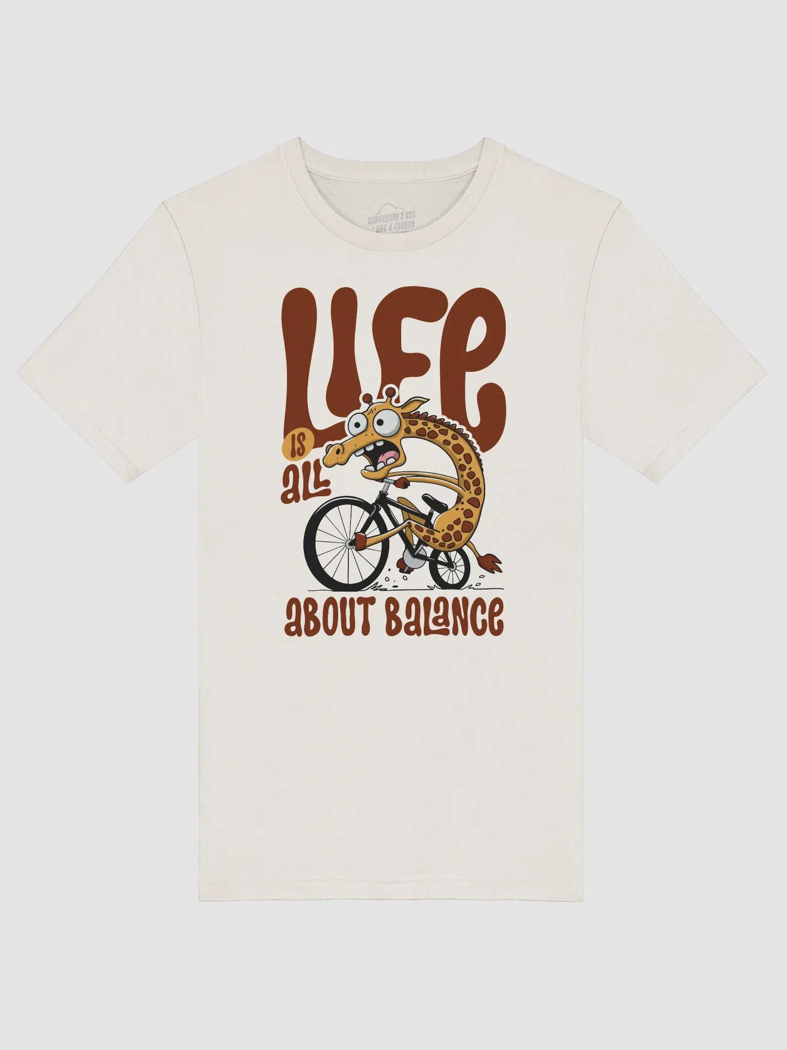 Life is all about balance Funny giraffe Cycling T-Shirt – Bike Cyclist Humor Tee product image (5)