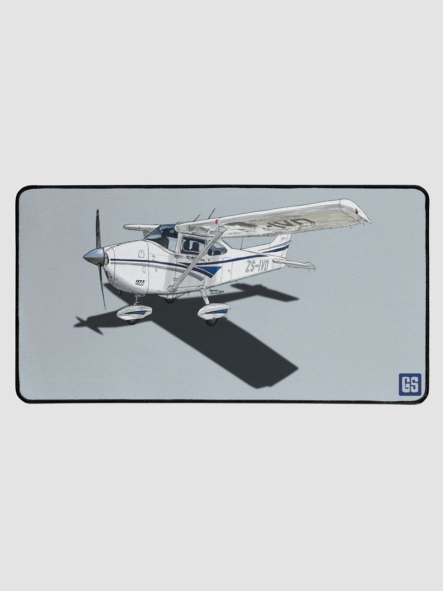 Cessna 182 Skylane ZS-IVD Desk Mat Ideal Aviation Gift with Blue Background product image (1)