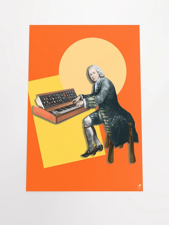 Prelude and Moog by Frank Fonik, (Minimoog) Techno EDM Enhanced Matte Paper Poster product image (2)