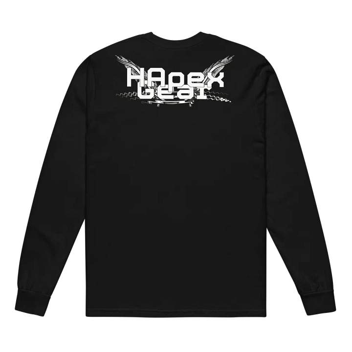 Unisex Garment-Dyed Heavyweight Long Sleeve Shirt - White HApex Gear White Logo product image (2)