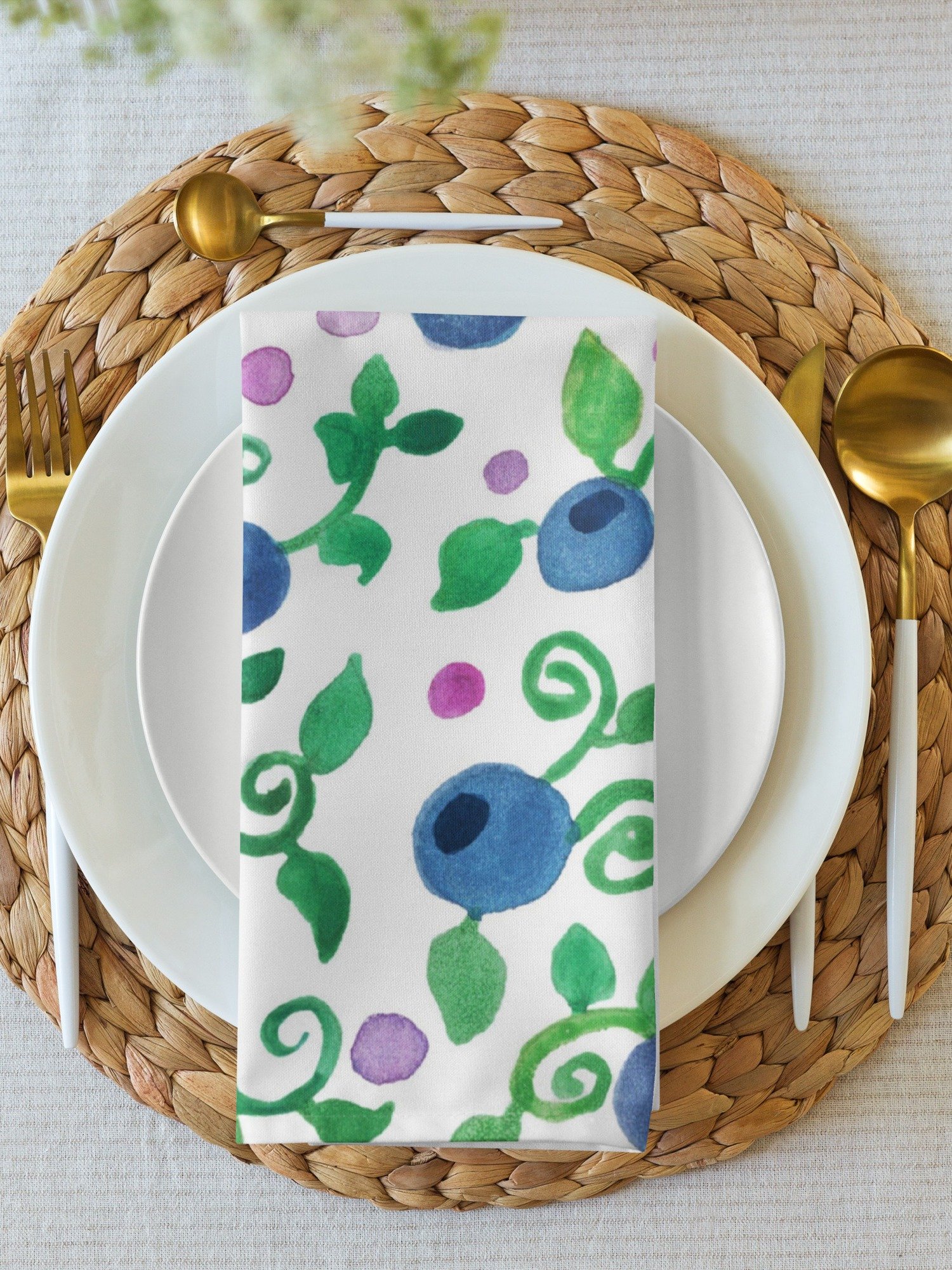 Blueberries Cloth Napkin Set product image (2)