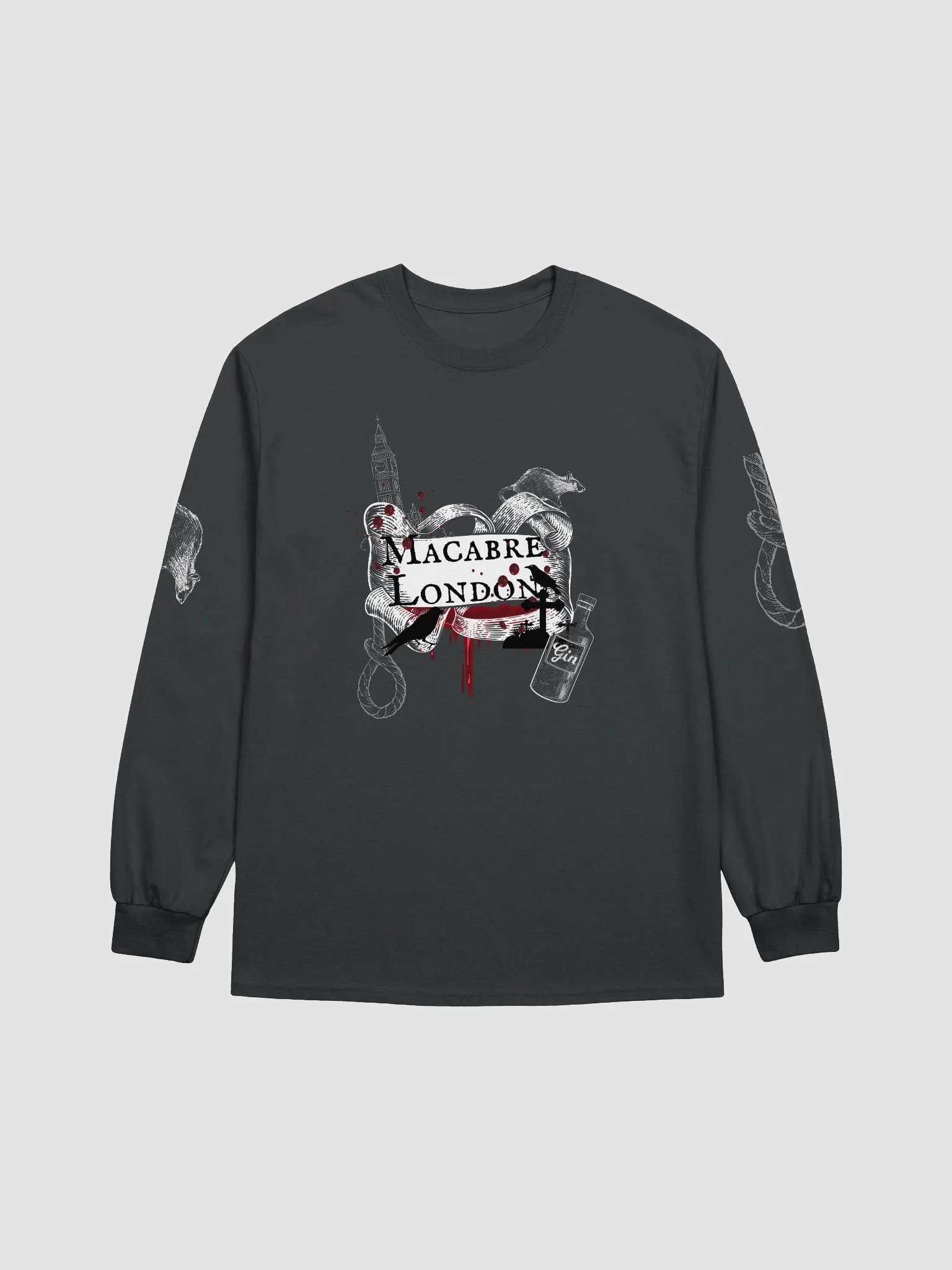Noose & Rat Macabre London logo long sleeve product image (1)
