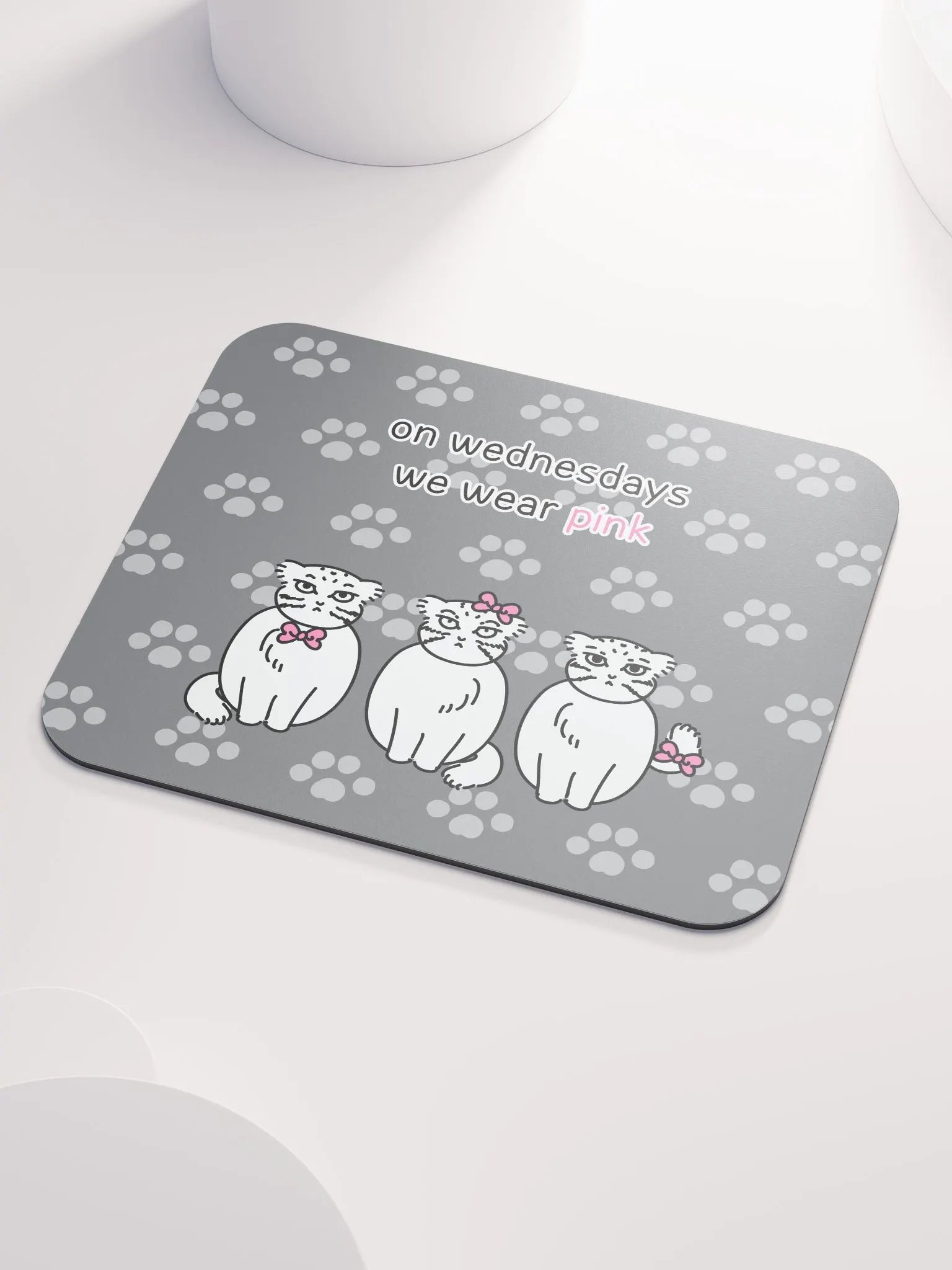 Pink Wednesdays Manul - Mousepad product image (3)