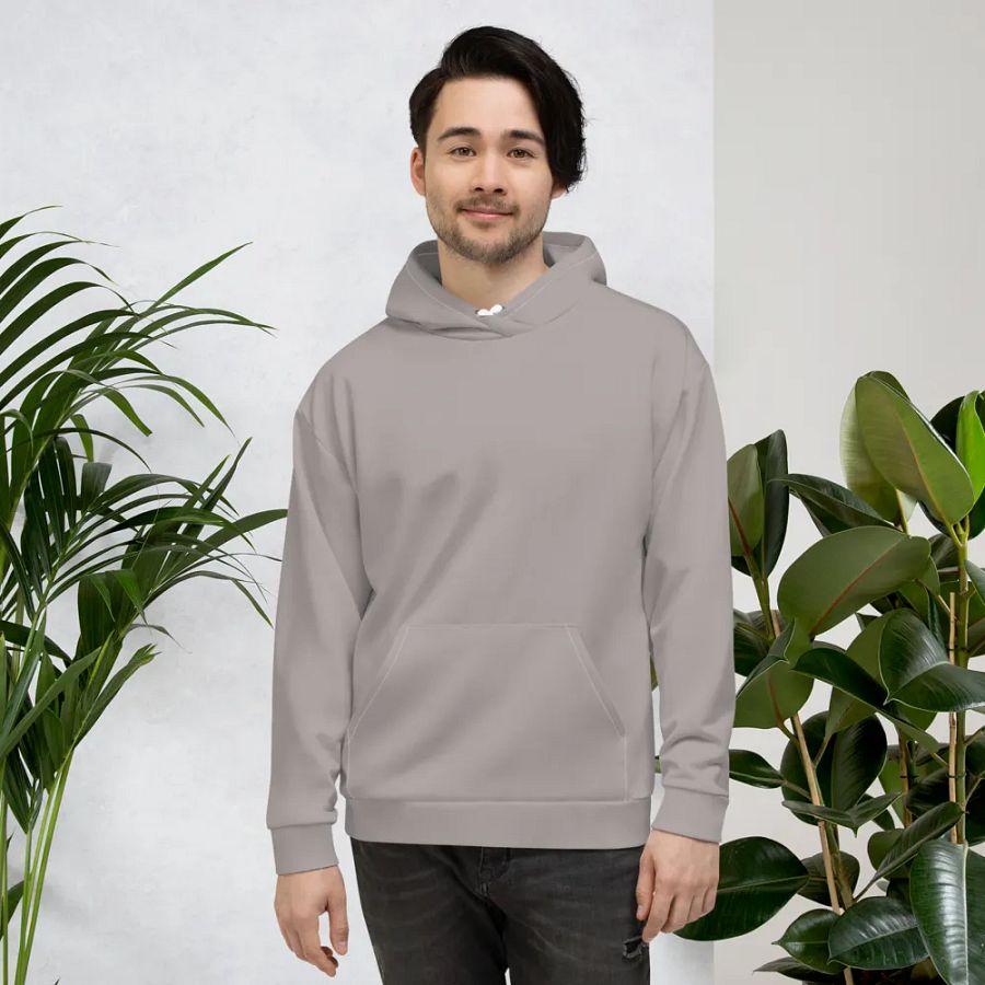Plain Grey Soft Summer Unisex Recycled Polyester Heavyweight Premium Hoodie by Treasure Pie product image (5)