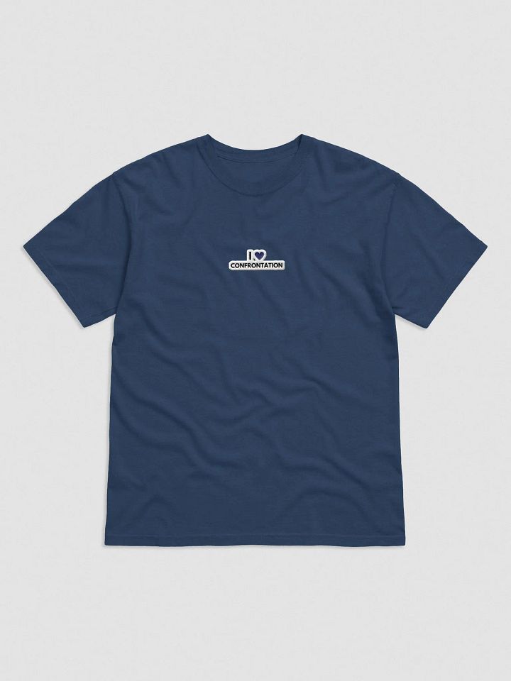 I <3 Confrontation embroidered garment-dyed tee (navy bubble design) product image (1)