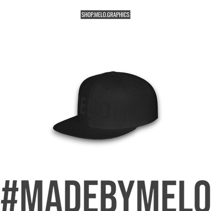MELOgraphics Classic: Blackout - Snapback Hat | #MadeByMELO product image (5)