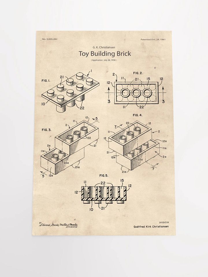 LEGO Brick Patent | Poster product image (2)