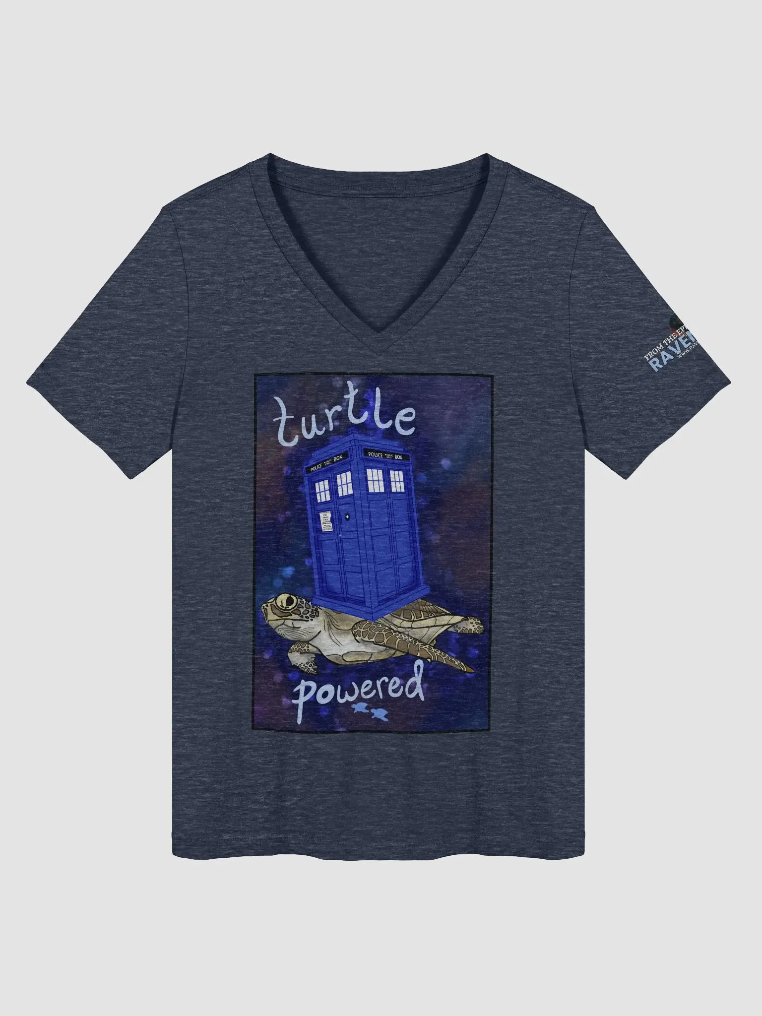 Turtle Powered V-Neck Relaxed T-Shirt product image (1)
