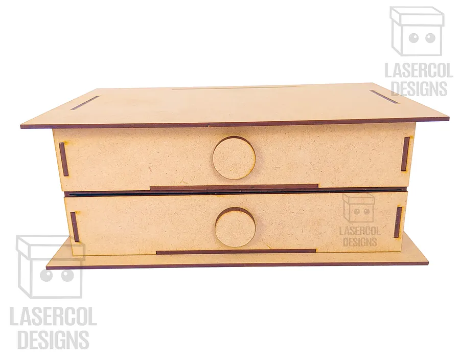 2 Drawers Desk Organizer - Laser Cut Files product image (2)