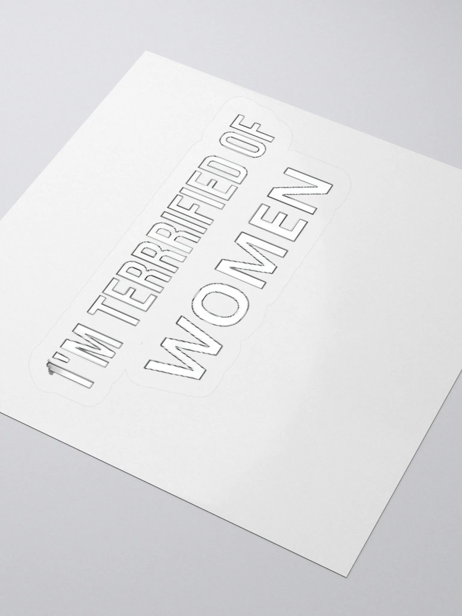 I'm Terrified Of Women Sticker product image (3)