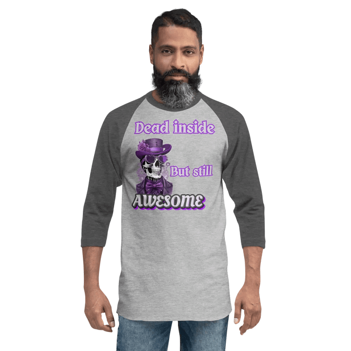 Awesome Male Skeleton Raglan Tee product image (11)