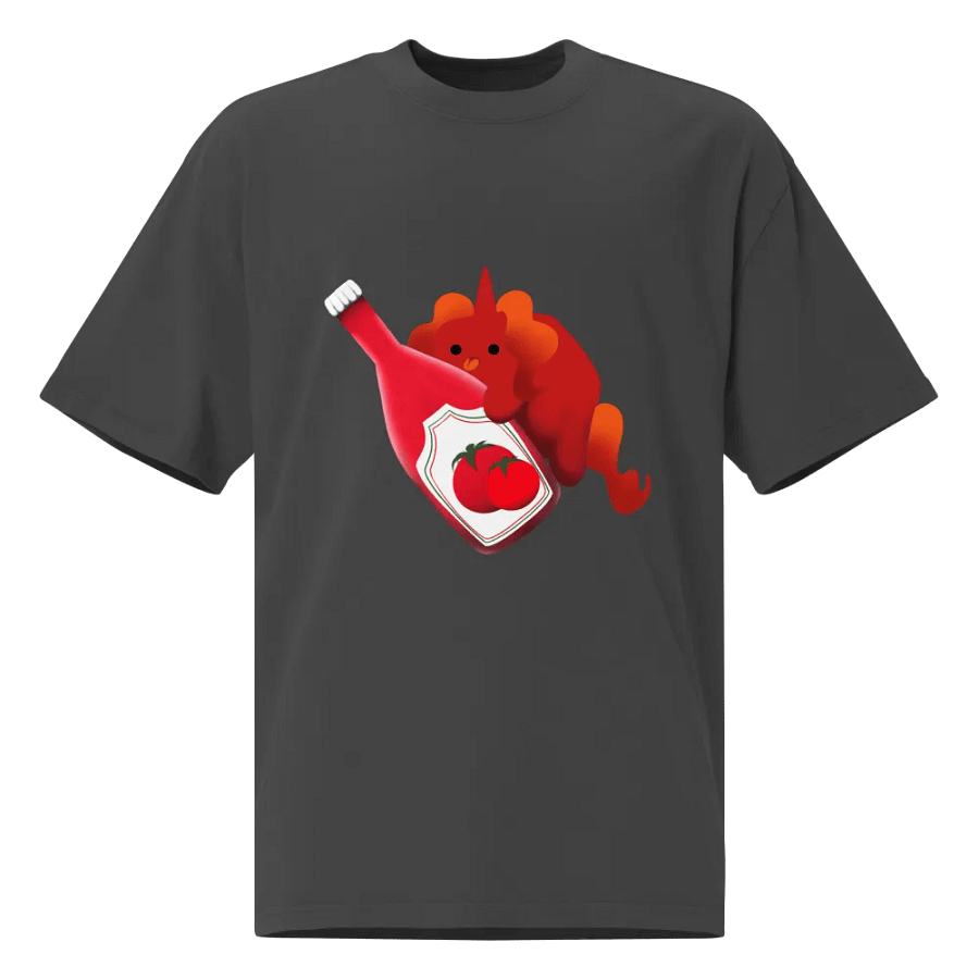Cube Leon Hugs Ketchup: Oversized Faded Tee product image (1)