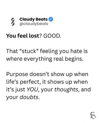 Stay in it. That’s how you’ll grow.