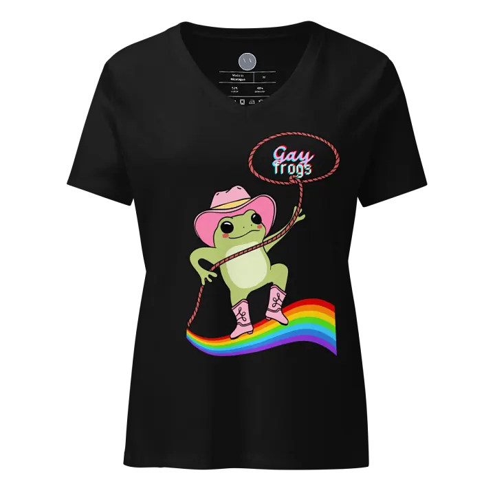 Gay Frog Hype Fitted V-Neck Shirt product image (13)