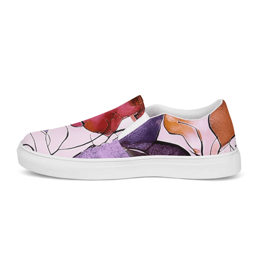 Beach Collection - Mauve-Beach-Yellow Women's Slip-On Canvas Shoes product image (11)