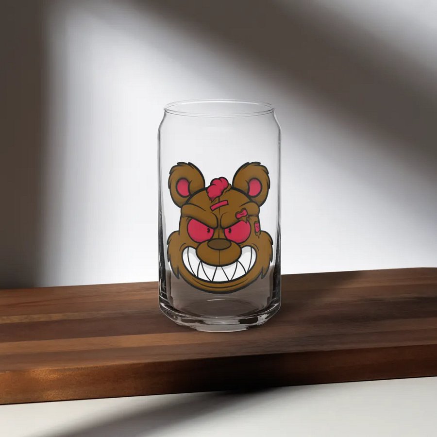 Horror Bear Head Glass Can product image (6)