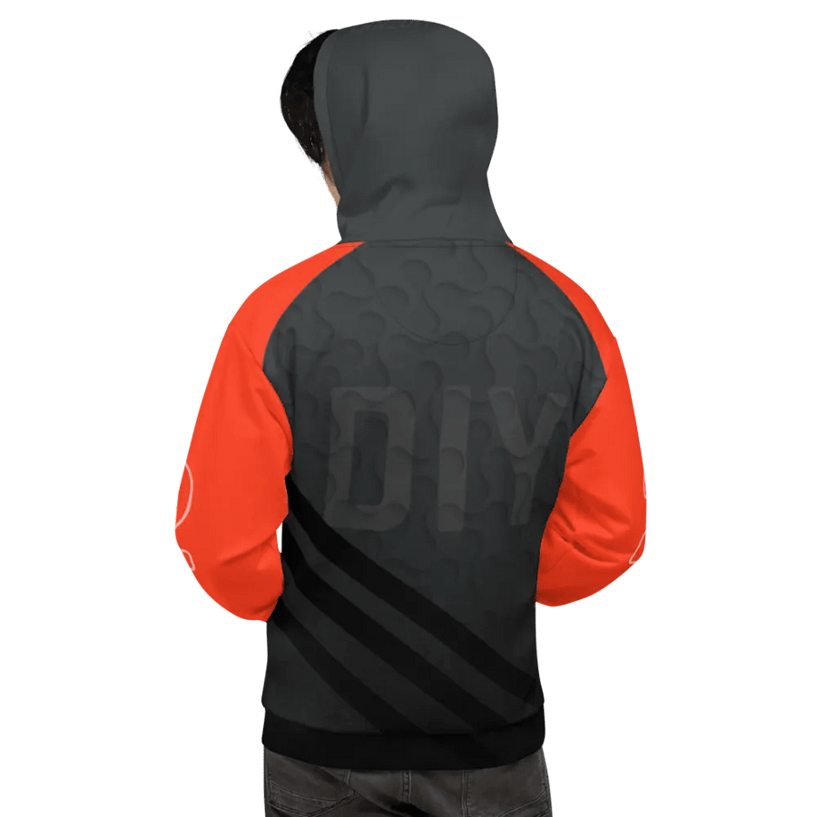 LRN2DIY Red & Grey Hoodie product image (1)