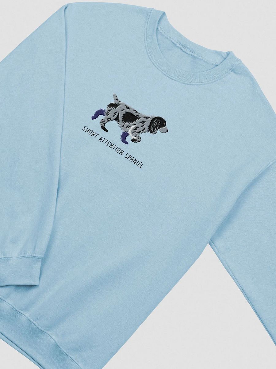 Short Attention Spaniel Sweatshirt (Embroidered) of a Cocker Spaniel(Blue Roan) product image (6)