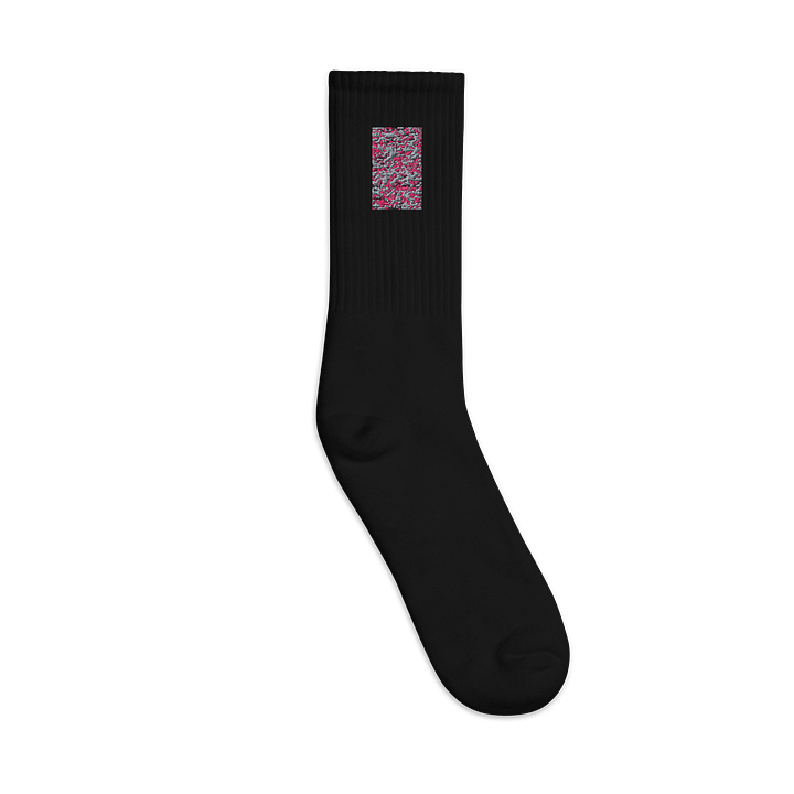 Pink Digital Camo Embroidered Crew Socks product image (2)
