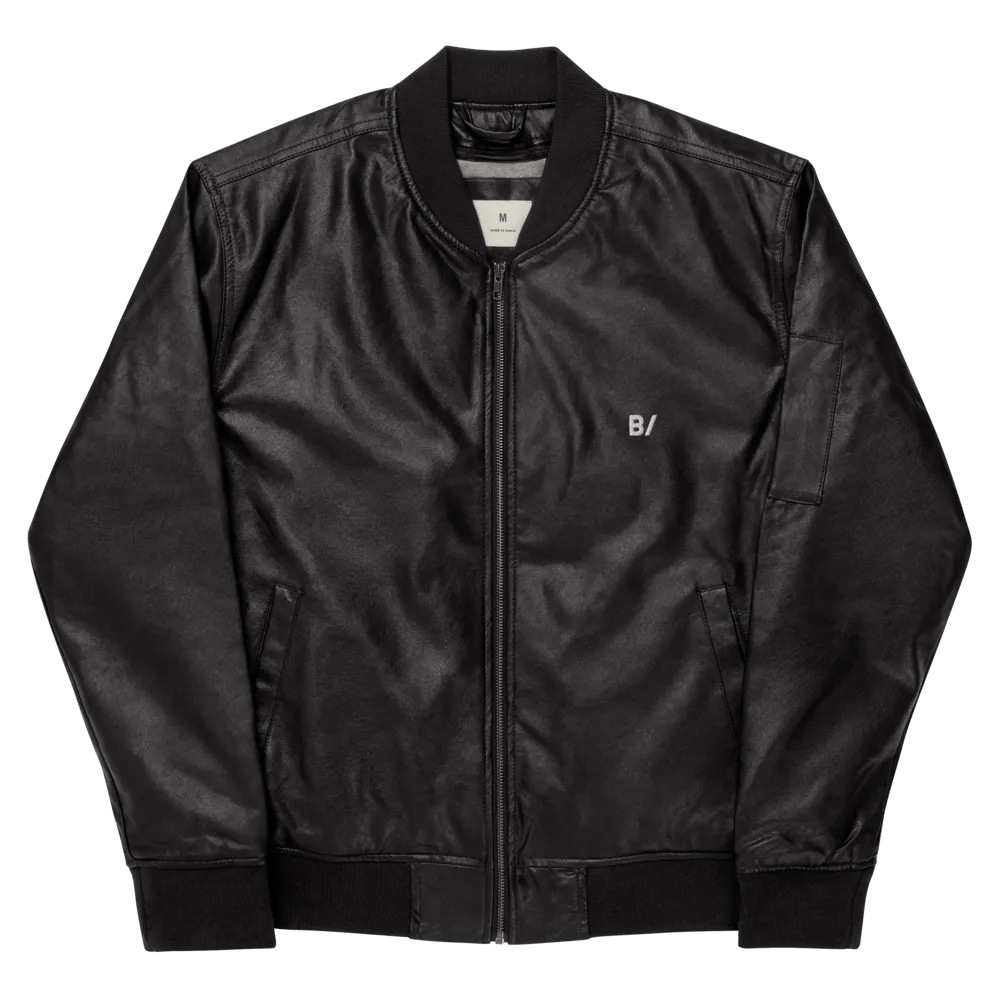 B/ Falsch Leather Bomber Jacket product image (10)