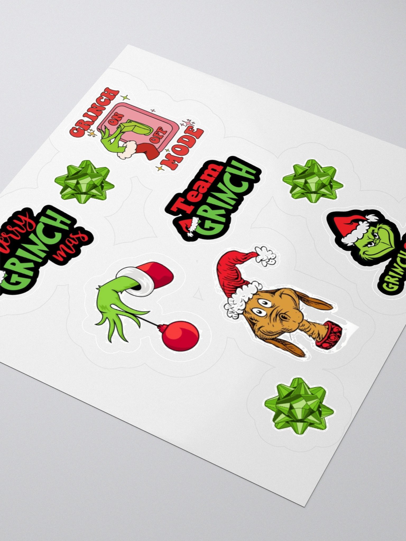 Merry Grinchmas Kids Cut Stickers product image (3)