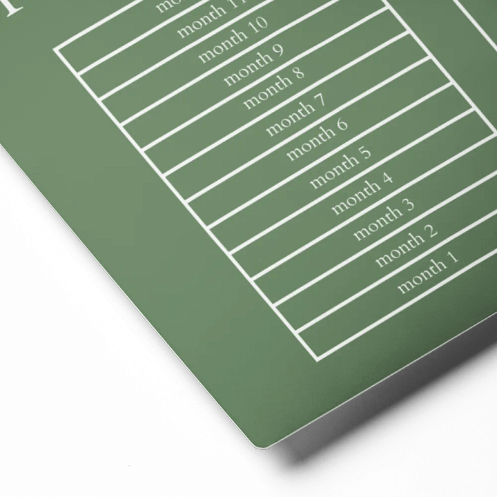 HIGHFALUTIN ANNUAL RENT TRACKER (white design 11) product image (2)