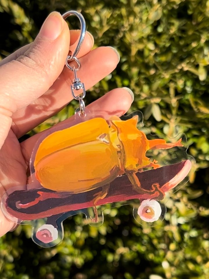 Skateboard Beetle Keychain product image (1)