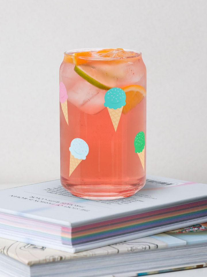 Plenty of ice cream cones on Can Shaped Glass product image (2)