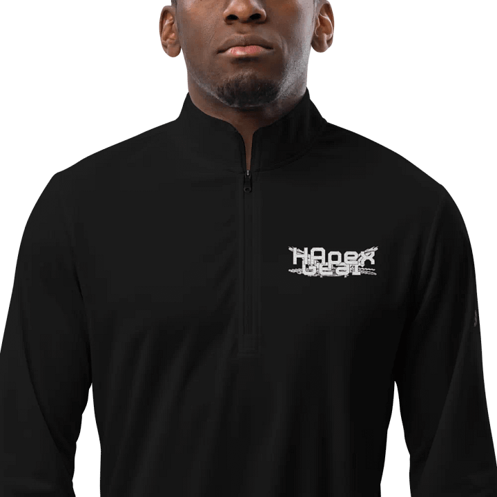 Lightweight Quarter-Zip Pullover - Embroidered - White HApex Gear Black Logo product image (1)