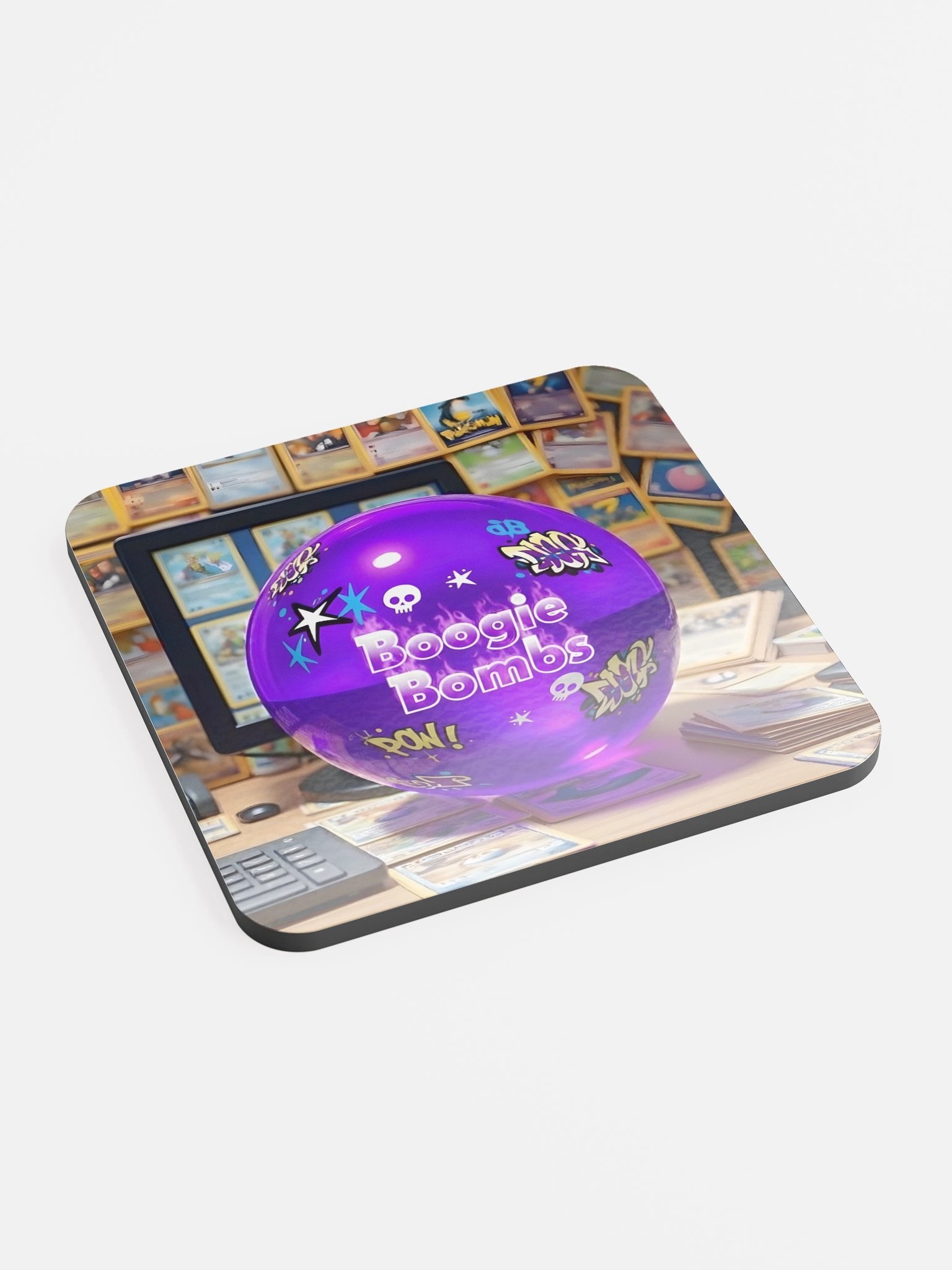 Team Boogie Bombs Glossed Cork Coaster product image (2)