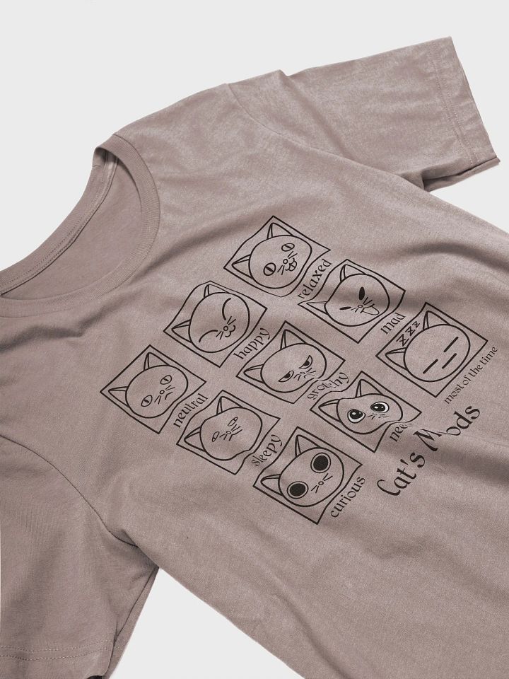 Cat's Moods Unisex Tee, Black Print product image (2)