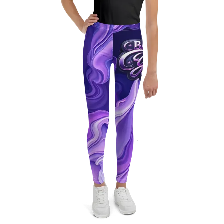 Starry Swirls Youth Leggings product image (2)