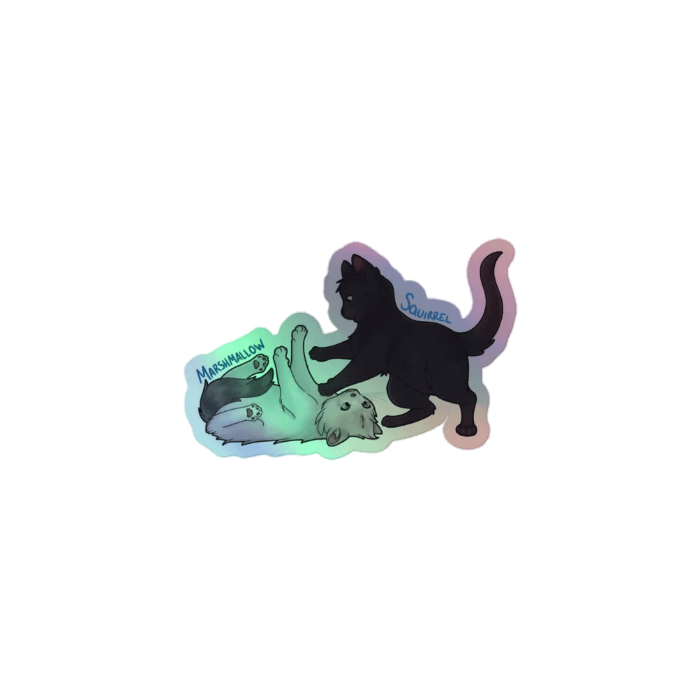 Squirrel and Marshmallow - Holographic Sticker product image (1)