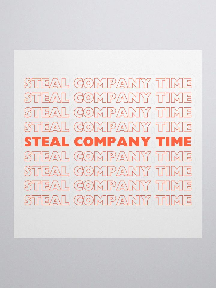 Steal Company Time logo sticker product image (1)