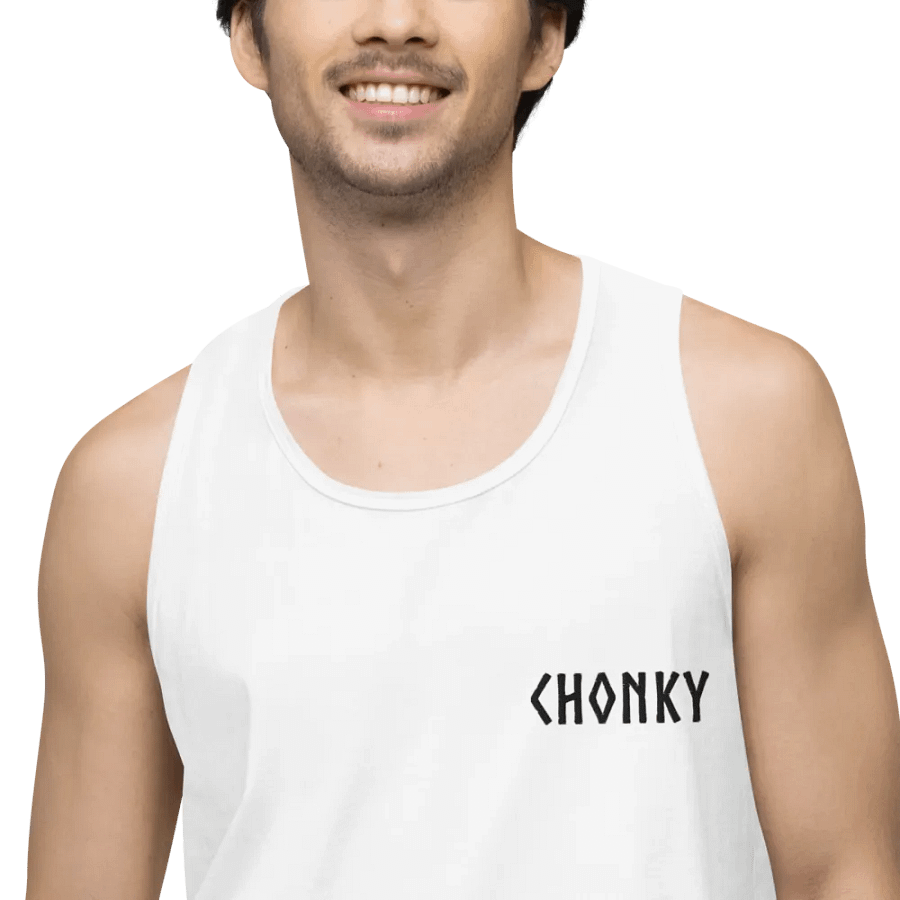 CHONKY - Tank Top Men Black Embroidery product image (1)