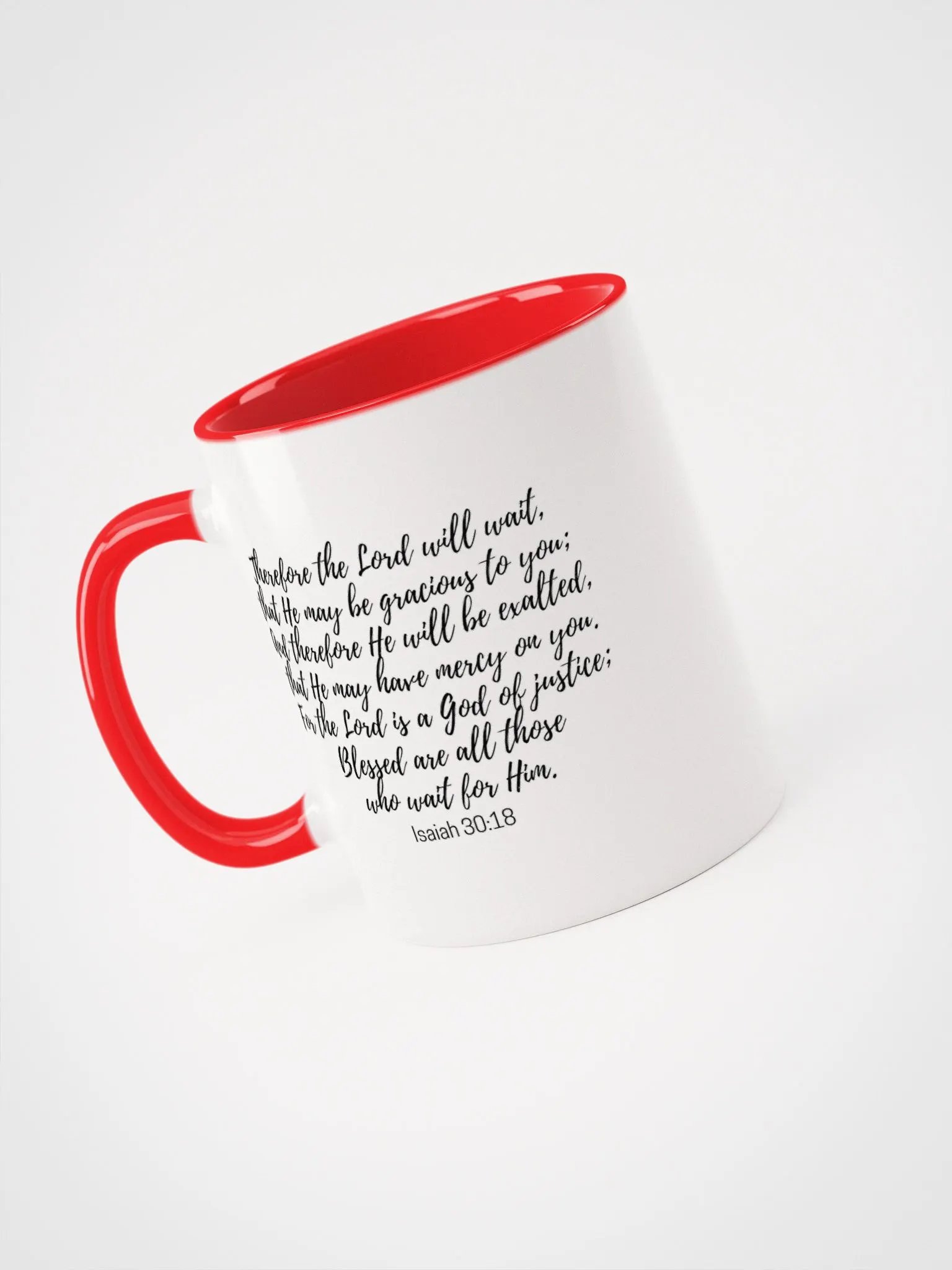 The Lord Will Wait, That He May Be Gracious To You Isaiah 30:18 Two-Tone Mug 11/15oz product image (3)