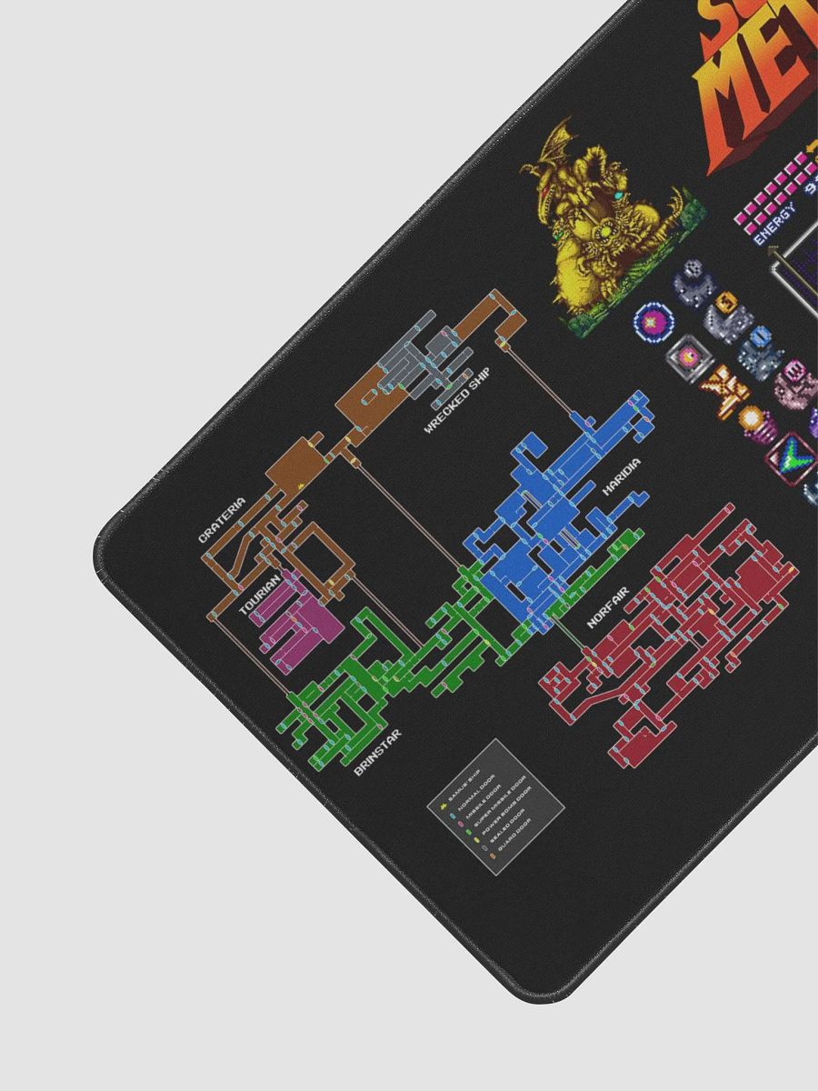 Map & Samus Desk Mat (12 x 22) product image (3)