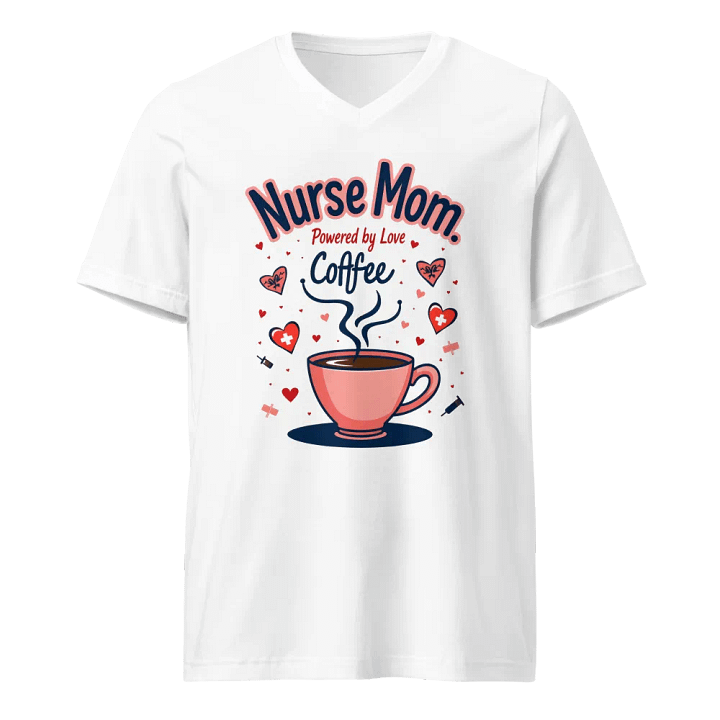 Nurse Mom Love Coffee V-Neck Tee product image (5)