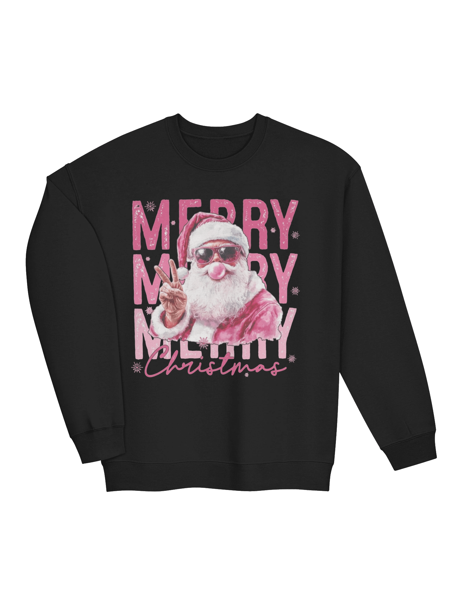 Santa Blowing Bubblegum Sweatshirt | Cool Pop Art Holiday Crewneck product image (2)