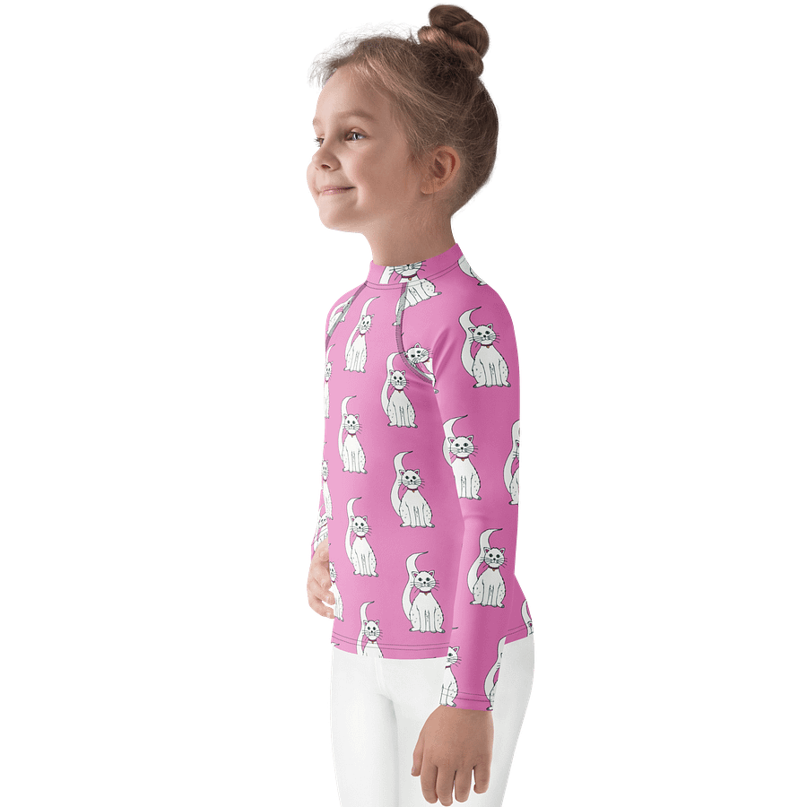 White Cat (art by Dina R.) acrylic painting - Kids long-sleeve shirt product image (3)