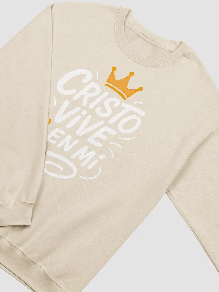 Sudadera Unisex Cuello Redondo | Cristo Vive en mí product image (6)