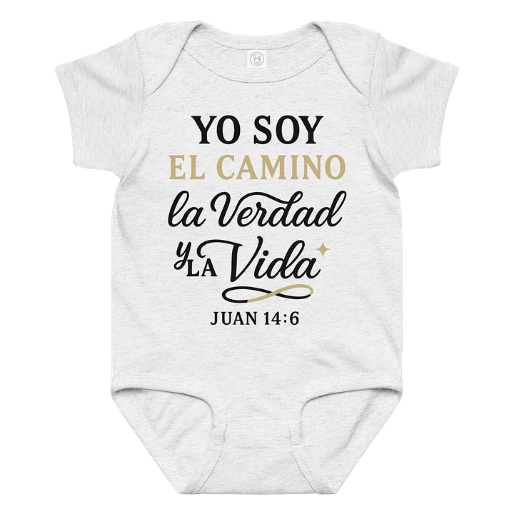 Spanish Christian Baby Onesie – “Yo Soy el Camino, la Verdad y la Vida” – John 14:6 product image (1)