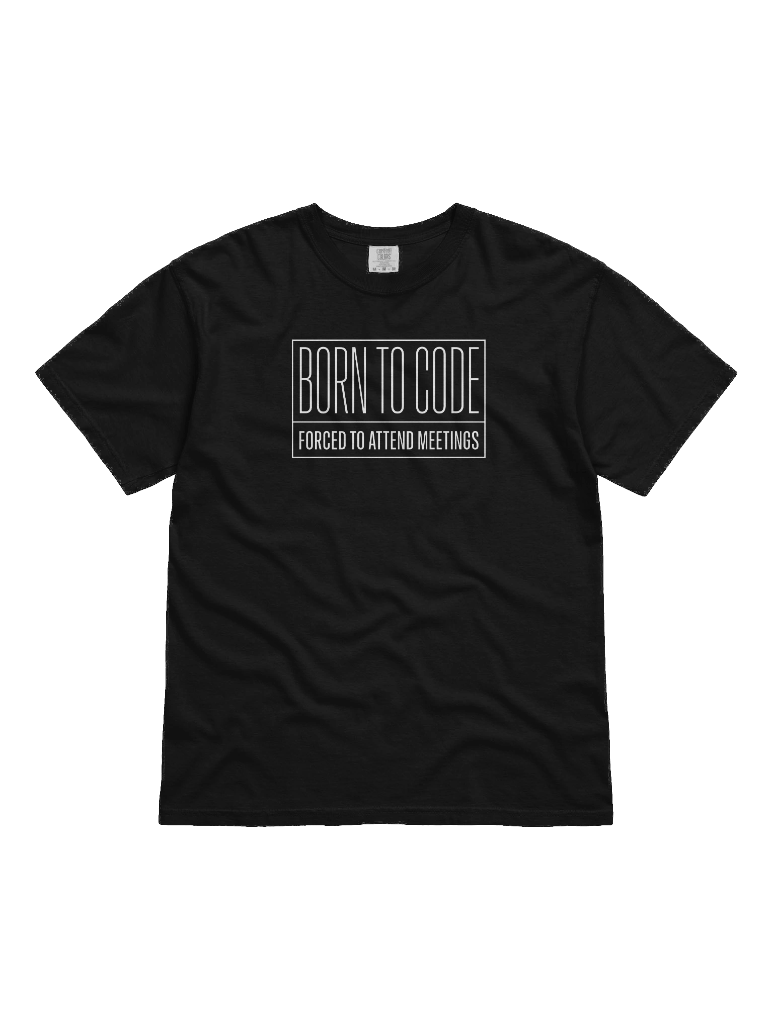 born to code forced to attend meetings t-shirt product image (2)
